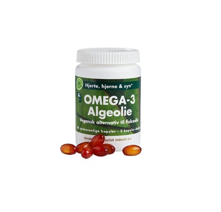 3 for 2 - Grønne vitaminer Vegan Omega-3 Algebaseret 60 stk, Helse & Madvarer, Kosttilskud, Fiskeolie & Omega 3