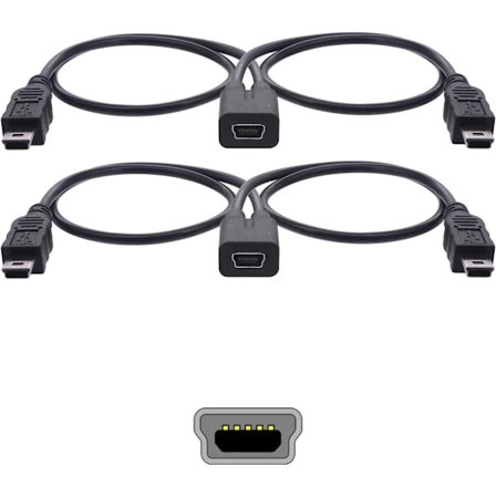 2025 Nyeste Modell for Garmin USB Splitter Adapterkabel - Billader Splitter Mini USB Hunn til Dobbel Mini USB Hann Port Dash Cam Radar Detektor