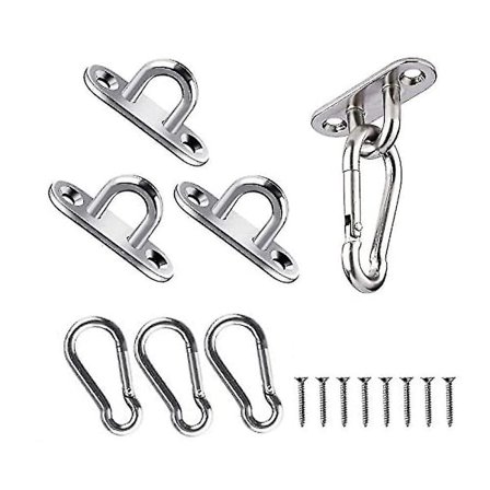 Loftkrog, 50 kg Kapacitet Rustfrit Stål Aflang Øje Plader