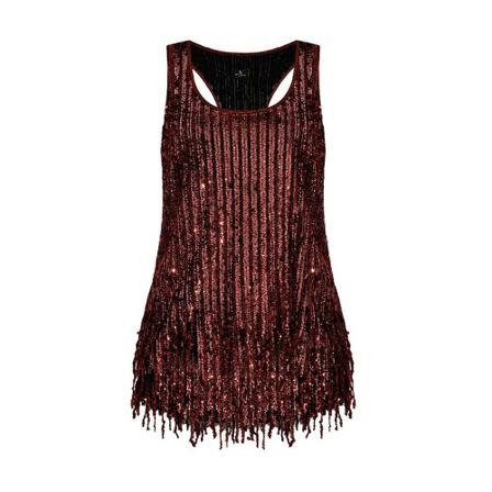 Etro Sleeveless top with sequins Pink, Dame