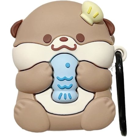 Sött Kawaii-fodral för AirPods 4, Skal Kompatibelt med AirPod 4:e generationen 2024, Roligt Utter Stöttåligt Skyddande Hörlursfodral för Air pods 4