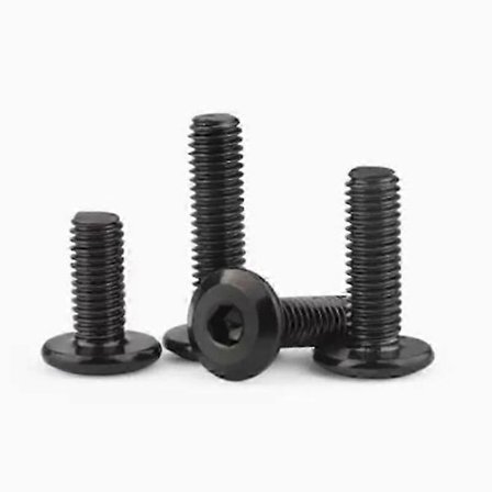 520 kpl M3 M4 M5 M6 M8 Musta Hypotenuusa Litteä Kanta Kuusiokolo Ruuvi Alas Sivulle Huonekaluruuvit [DB]