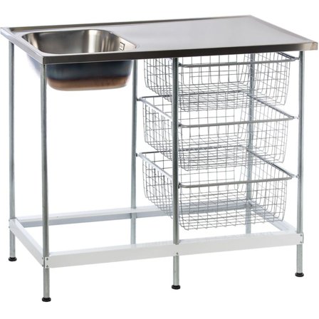 Nimo TB 1000 O Vaskebænk hvid, stål, vendbar, Vaskerum