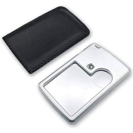 6X 3X LED forstørrelsesglass med lys, Premium korttype forstørrelse