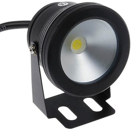 10w 12v Svart Ip68 Vattentät Med Flood Undervattensljus För Simbassäng Damm Belysning, Kallt Vitt
