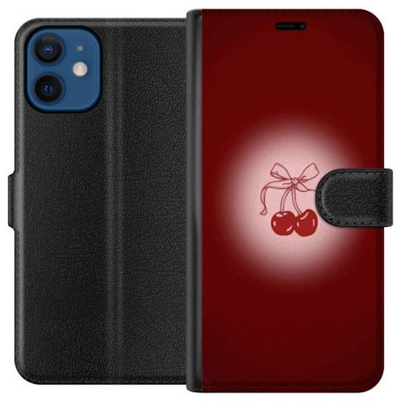 Kompatibelt Plånboksfodral till Apple Apple iPhone 12 mini körsbärsdesign