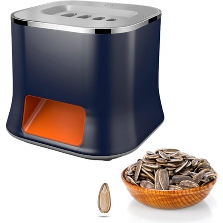 Automatisk Elektrisk Nøddeknækker med Sikkerhedsskærm - USB Genopladelig, ABS & Rustfrit Stål, Nem Rengøring, Bærbar til Køkkenbrug