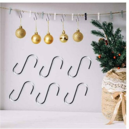 Mini S Krokar i Rostfritt Stål, 100-pack