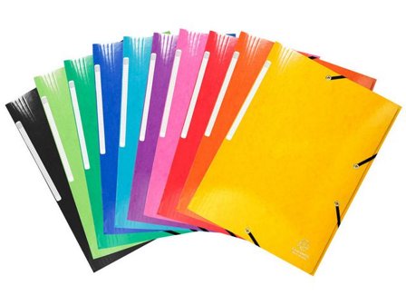 Exacompta Gummibandsmapp Iderama, A4, 250 ark, 240 x 320 mm, presspan med polypropylen, flera färger - Lyreco - Kontorsmaterial - Mappar och 