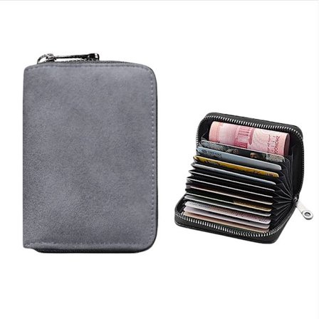 Herre kortholder med stor kapacitet Grey