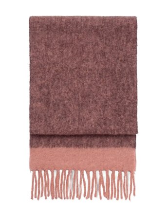 DAY ET Day Lux Wool Block Scarf - Burgundy - ONE SIZE