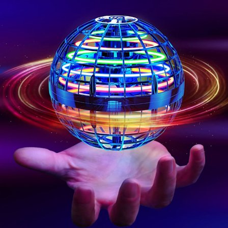 Flygande leksaker som för magi till yttre verklighet - Coola flygande bollleksaker - Hand Spinner - Drönare - Boomerang (Blå)