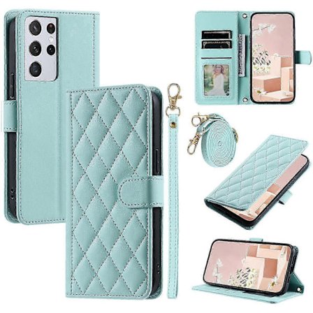 Galaxy S21 Ultra 5G Plånboksfodral med Crossbody-snodd & Axelrem