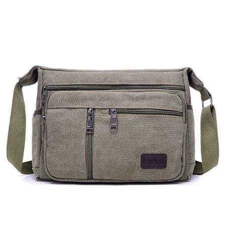 Canvas Messenger Bag for Men - Stylish and Practical Shoulder Bag Grey