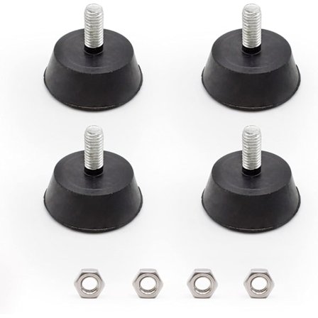 M6 Justerbare Fødder, 4 Stk. Gummifødder til Møbler, Skridsikre Justerbare Fødder til Møbler, Diameter