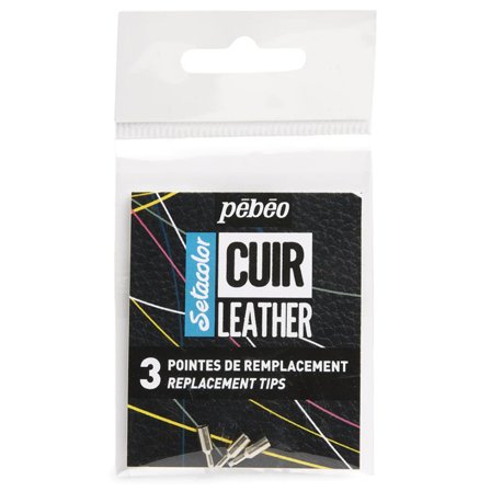 Pébéo Setacolor Cuir Leather Marker Ekstra spisser 3-pk