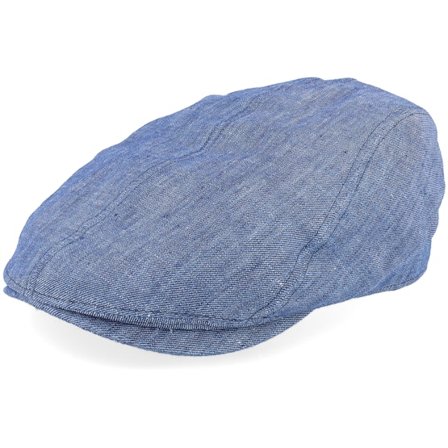 Lierys - Azul flatcap Gorra - Ivy Cap Linen Blue Flat Cap @ Hatstore
