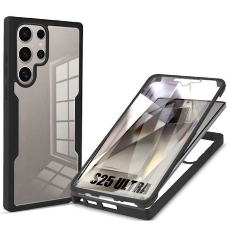 Coque - BOOLING - til Samsung Galaxy S25 Ultra - 360 Beskyttelse - Forstærket Kant - Sort