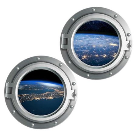 Life Vægklistermærke 2-pak Ydre Rum Vægdekorationer Til Hjem Soveværelse Legeværelse Aftagelig Ingen Rester