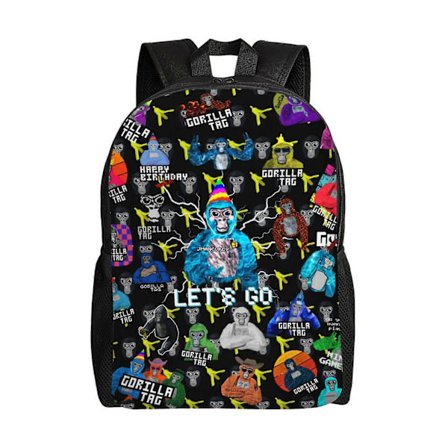 Ky2546 Gorilla Tag Skolesekk For Tenåringsjenter Ungdomsskolesekk For Barn Ungdom Uformell Skulderveske Dagstursekk