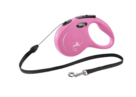 Flexi - New Classic Cord, 5m, S, maks 12kg, Rosa - Hund - Halsbånd - ZOO.no