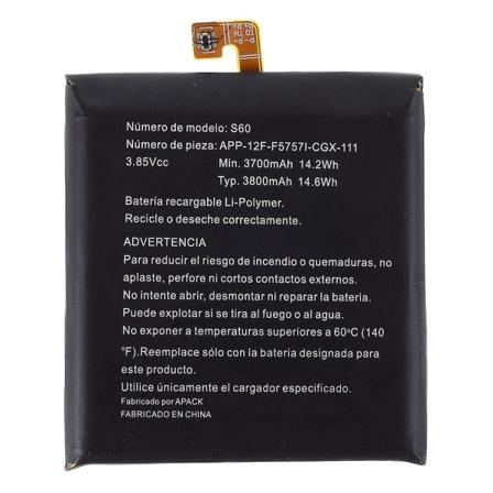 For Cat S60 3.85V 3700mAh Li-ion Polymer Batteri Reservedel (Encode: APP-12F-F5757I-CGX-111)