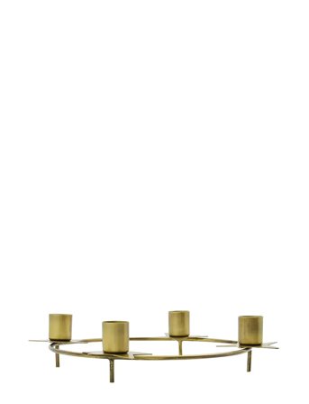 house doctor | Lysestage, Hdstage, Antik Messingfinish | 25X25X5CM