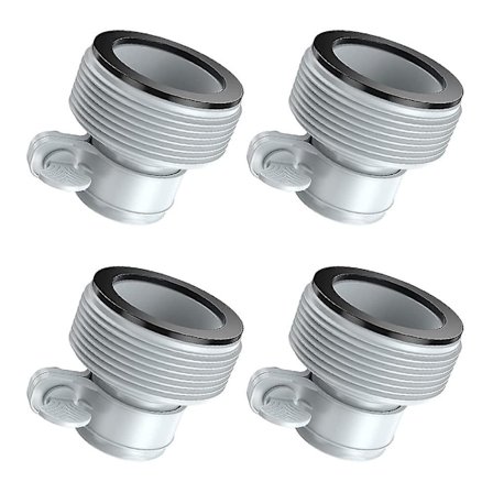 Pool Adapter, Sæt af 4 Pumpeadapter, Pool Slange Adapter, Slange Adapter B til Swimmingpool Filtrationssystemer (grå)