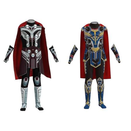 Thor Love And Thunder Lasten Aikuisten Puku Halloween Cosplay Hyppypuku Viitta Asu -a Thor Women Adults XL 180