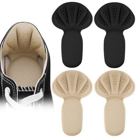 2-i-1 Svampe Hælpuder, 2 Par Selvklæbende Hælbeskyttelsesindlæg til Sko, der er for Store