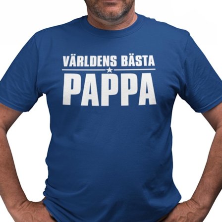 Pappa T-shirt Marinblå Världens bästa pappa design Navy