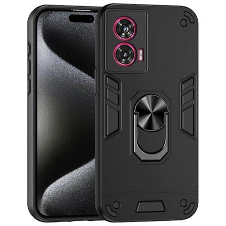 Til Motorola Edge 50 Fusion 5G Etui PC+TPU Drop Defend Telefon Cover med Ring Kickstand - Grøn (FMY)