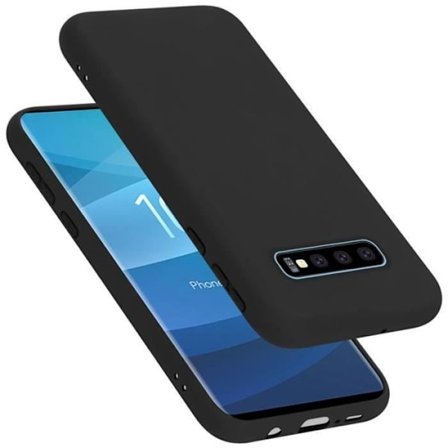Coque för Samsung Galaxy S10 PLUS Housse i LIQUID BLACK Etui Case Cover Skydd i Silicone TPU mobiltelefon