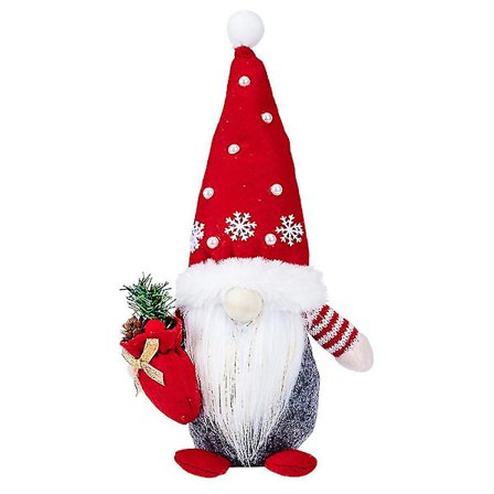 2022 Ny Julepynt Dukke Rød Kreativ Stående Ansigtsløs