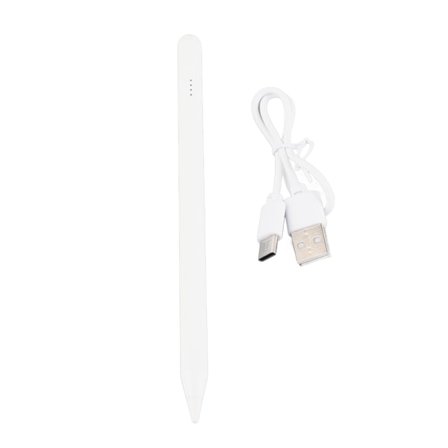 2259 Tablet Stylus Pen for IOS Tablet med 2 erstatningsspisser Magnetisk adsorpsjon USB-port Stylus Pen Hvit
