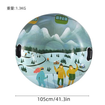 Fortykkede oppblåsbar skiboble og snowboard-kombinasjon, moro hele sesongen for snø- og gressgliding