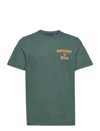 Vintage Corp Logo Marl Tee Green Superdry