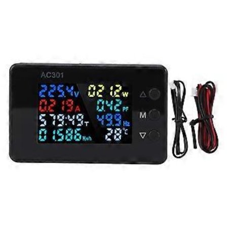AC Spændingsstrømsmåler Digital Display Voltmeter Høj Nøjagtighed Elektricitetsforbrugsmåler 50-300V 0-20A KWS-AC301L