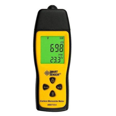 Handhållen Kolmonoxiddetektor, Professionell CO-gastestare med LCD-bakgrundsbelyst display, för industri/hem