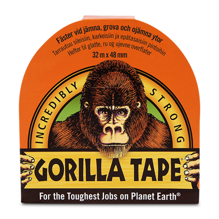 Gorilla Silvertejp Svart 48mm x 32m