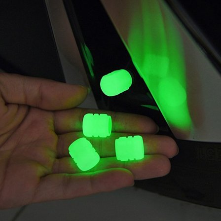 4 Stk Universal Luminous Valve Caps Dæk Ventil Caps For Car Moto