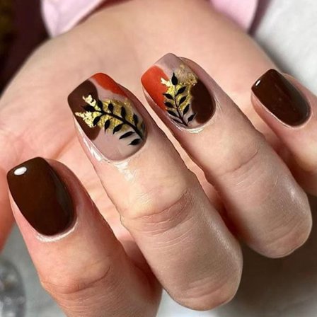 Syksy Talvi Syvänruskeat Painettavat Kynnet Kultaiset Glitterit Kärki ABS Käyttäjäystävällinen