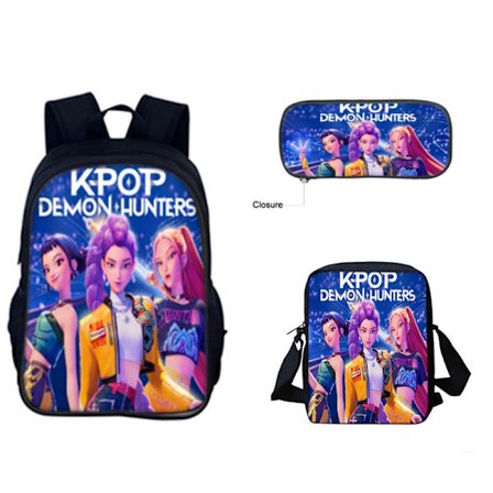 Kpop Demon Hunters -reppusetti - Huntrix Rumi Mira Zoey koululaukku ja kynäkotelo opiskelijoille
