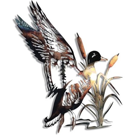 1 stk rustik metal and/elg vægkunst dekorationer hytte fiskeri de