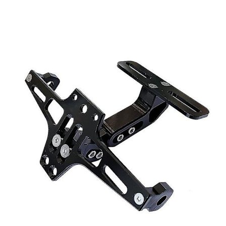 Universal Motorcykel Nummerpladebeslag Fender Eliminator Motorcykel Aluminium Tail Tidy Med Led Lys (1stk, Sort)
