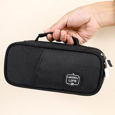 Pencil Case opbevaringspose med stor kapacitet SORT SORT