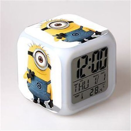 Alarm Clock Children | Led |colour Multifunction | Minions 9