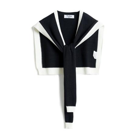 Sjal Skulder Wrap Skjerf SVART Black