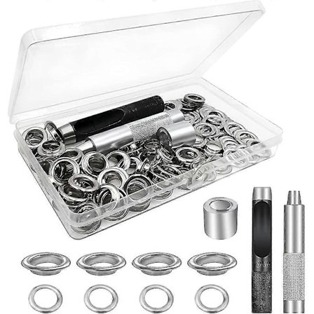 Purjerenkaan asennussarja, 100 purjerenkaan setti, pressun purjerenkaat, purjerenkaiden asennussarja, pressun korjaukseen teltta hopea