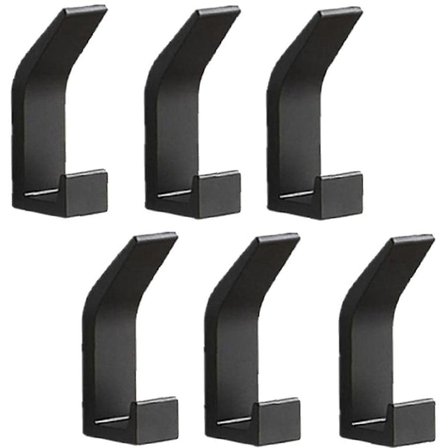 Almi Pakke med 6 Veggkroker Håndklekroker Dørkroker Uten Boring Aluminium Kleshengere Gave